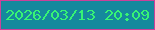 文字の大きさ：5、枠の色：cc419a、背景の色：15899d、文字の色：37f375 無料ブログパーツのブログ時計