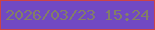 文字の大きさ：4、枠の色：cc4346、背景の色：7149c2、文字の色：837e67 無料ブログパーツのブログ時計