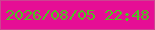 文字の大きさ：2、枠の色：cc4491、背景の色：e60e95、文字の色：4fc221 無料ブログパーツのブログ時計