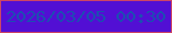 文字の大きさ：4、枠の色：cc4565、背景の色：520fd4、文字の色：1c4eb2 無料ブログパーツのブログ時計