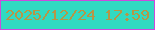 文字の大きさ：4、枠の色：cc4add、背景の色：31dac1、文字の色：b69646 無料ブログパーツのブログ時計