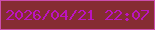 文字の大きさ：1、枠の色：cc4dad、背景の色：862c33、文字の色：bc13c0 無料ブログパーツのブログ時計