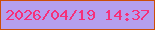 文字の大きさ：1、枠の色：cc4e08、背景の色：b59fee、文字の色：f6307a 無料ブログパーツのブログ時計