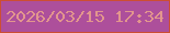 文字の大きさ：4、枠の色：cc4e33、背景の色：ad4f9b、文字の色：e2968d 無料ブログパーツのブログ時計