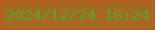 文字の大きさ：1、枠の色：cc4f0a、背景の色：a56923、文字の色：5ca324 無料ブログパーツのブログ時計