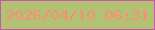 文字の大きさ：1、枠の色：cc52b5、背景の色：b2c273、文字の色：fd897f 無料ブログパーツのブログ時計