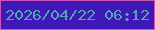 文字の大きさ：5、枠の色：cc55b7、背景の色：4018b7、文字の色：53a6af 無料ブログパーツのブログ時計
