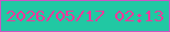 文字の大きさ：3、枠の色：cc55c4、背景の色：21c8a3、文字の色：ee389b 無料ブログパーツのブログ時計