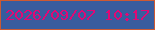 文字の大きさ：1、枠の色：cc5933、背景の色：385c9e、文字の色：e00875 無料ブログパーツのブログ時計