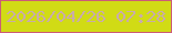 文字の大きさ：5、枠の色：cc5c77、背景の色：d1db15、文字の色：c9acaa 無料ブログパーツのブログ時計