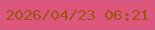 文字の大きさ：1、枠の色：cc5c88、背景の色：df567d、文字の色：9b5514 無料ブログパーツのブログ時計