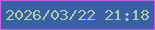 文字の大きさ：3、枠の色：cc5ce5、背景の色：3a5fa5、文字の色：acce9e 無料ブログパーツのブログ時計