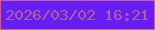文字の大きさ：4、枠の色：cc5d95、背景の色：651ef5、文字の色：b35f92 無料ブログパーツのブログ時計