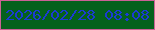 文字の大きさ：4、枠の色：cc6196、背景の色：05611c、文字の色：1b3bd3 無料ブログパーツのブログ時計