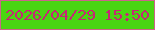 文字の大きさ：1、枠の色：cc638a、背景の色：49d512、文字の色：c62675 無料ブログパーツのブログ時計
