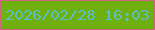 文字の大きさ：1、枠の色：cc647b、背景の色：6fb00f、文字の色：59bec8 無料ブログパーツのブログ時計