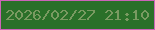 文字の大きさ：5、枠の色：cc64b8、背景の色：2a7029、文字の色：799a61 無料ブログパーツのブログ時計