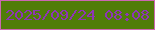 文字の大きさ：3、枠の色：cc67b2、背景の色：507d08、文字の色：8e35b5 無料ブログパーツのブログ時計