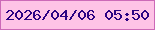 文字の大きさ：3、枠の色：cc69b7、背景の色：fec3e6、文字の色：2b0383 無料ブログパーツのブログ時計