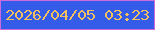 文字の大きさ：5、枠の色：cc6bdb、背景の色：355ce8、文字の色：f2c05f 無料ブログパーツのブログ時計