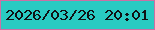 文字の大きさ：1、枠の色：cc70a4、背景の色：29cbc2、文字の色：101214 無料ブログパーツのブログ時計