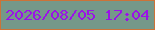 文字の大きさ：1、枠の色：cc7338、背景の色：759889、文字の色：9b12e8 無料ブログパーツのブログ時計