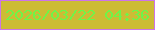 文字の大きさ：3、枠の色：cc74ea、背景の色：ccbc35、文字の色：6ef548 無料ブログパーツのブログ時計