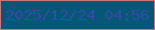 文字の大きさ：2、枠の色：cc7678、背景の色：025875、文字の色：3649a7 無料ブログパーツのブログ時計