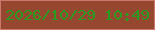 文字の大きさ：5、枠の色：cc776c、背景の色：954730、文字の色：2b9b1f 無料ブログパーツのブログ時計