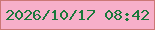 文字の大きさ：5、枠の色：cc7775、背景の色：f7afc9、文字の色：1a783b 無料ブログパーツのブログ時計