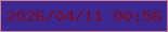 文字の大きさ：1、枠の色：cc7d89、背景の色：3c2893、文字の色：820a1c 無料ブログパーツのブログ時計