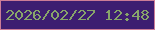 文字の大きさ：3、枠の色：cc7d97、背景の色：3d1e71、文字の色：88a56a 無料ブログパーツのブログ時計