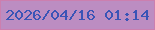 文字の大きさ：2、枠の色：cc7faf、背景の色：bc8dc2、文字の色：3a54b6 無料ブログパーツのブログ時計