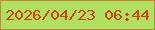 文字の大きさ：3、枠の色：cc8149、背景の色：ace25c、文字の色：dc3c04 無料ブログパーツのブログ時計