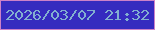 文字の大きさ：4、枠の色：cc81c8、背景の色：352bbf、文字の色：82afd0 無料ブログパーツのブログ時計