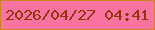 文字の大きさ：5、枠の色：cc8323、背景の色：f873a0、文字の色：94340b 無料ブログパーツのブログ時計