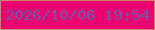 文字の大きさ：1、枠の色：cc846d、背景の色：ed0171、文字の色：7455a8 無料ブログパーツのブログ時計
