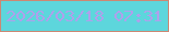 文字の大きさ：2、枠の色：cc8874、背景の色：5dd6dc、文字の色：afa0ec 無料ブログパーツのブログ時計