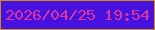 文字の大きさ：1、枠の色：cc8d13、背景の色：4712df、文字の色：dd359e 無料ブログパーツのブログ時計