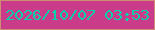 文字の大きさ：5、枠の色：cc8d72、背景の色：ca3c8a、文字の色：05d1a9 無料ブログパーツのブログ時計
