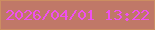 文字の大きさ：2、枠の色：cc8e61、背景の色：c07868、文字の色：ef4fef 無料ブログパーツのブログ時計
