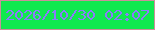 文字の大きさ：3、枠の色：cc8f9b、背景の色：10e94f、文字の色：8b7bfa 無料ブログパーツのブログ時計