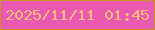 文字の大きさ：4、枠の色：cc9123、背景の色：ea58b2、文字の色：feba78 無料ブログパーツのブログ時計