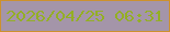 文字の大きさ：1、枠の色：cc912e、背景の色：a495a9、文字の色：94af24 無料ブログパーツのブログ時計