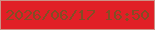 文字の大きさ：3、枠の色：cc9186、背景の色：e11f26、文字の色：824e25 無料ブログパーツのブログ時計