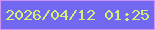 文字の大きさ：2、枠の色：cc94f3、背景の色：7268f2、文字の色：d4f176 無料ブログパーツのブログ時計