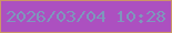 文字の大きさ：1、枠の色：cc9566、背景の色：ac50c0、文字の色：7e97bc 無料ブログパーツのブログ時計