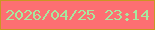 文字の大きさ：4、枠の色：cc9623、背景の色：fd6f72、文字の色：a7e89f 無料ブログパーツのブログ時計