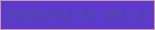文字の大きさ：2、枠の色：cc98a3、背景の色：5d3acc、文字の色：4b4ea3 無料ブログパーツのブログ時計