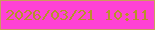 文字の大きさ：5、枠の色：cc9c5c、背景の色：ff42d5、文字の色：b79229 無料ブログパーツのブログ時計